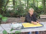 Schilderen in Leidse Hout aan tafel